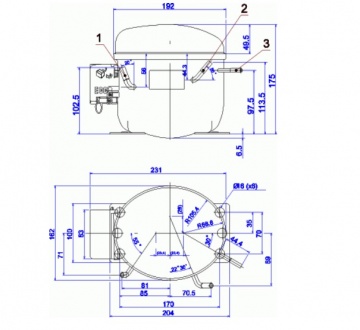 Compresor frigorific Cubigel GL60AA (R134a)